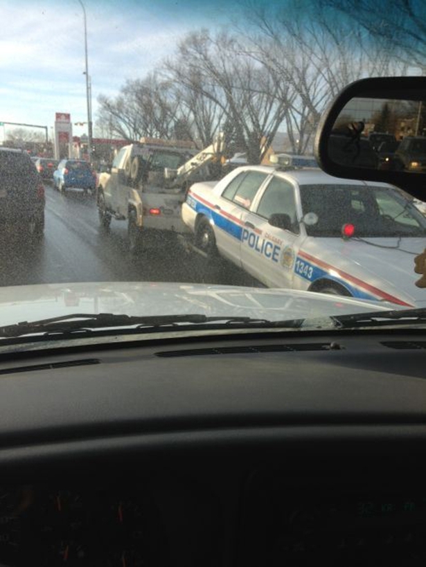 Towed Cop Car 