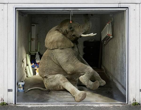 Elephant Garage Door 