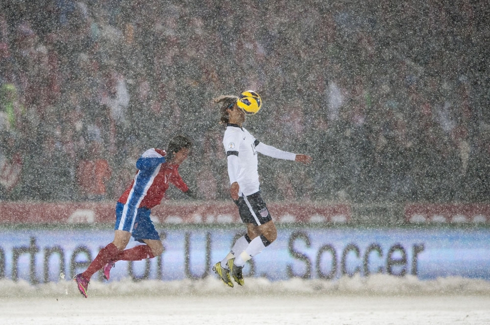 Header In The Snow 