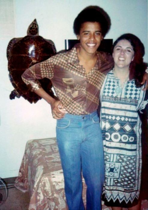 Obama & his mother
