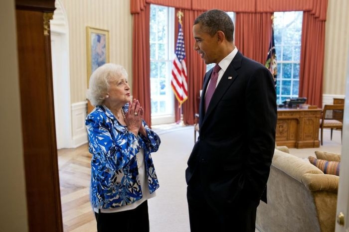 Betty White & Obama
