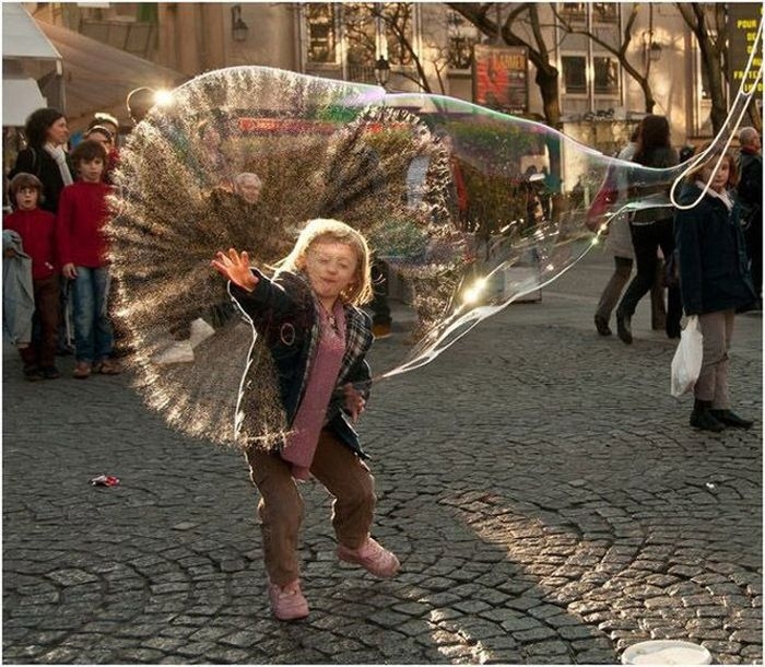 Popping A Giant Bubble 