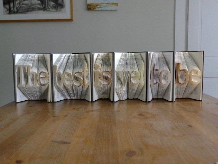 Folding Book Page Sculptures 