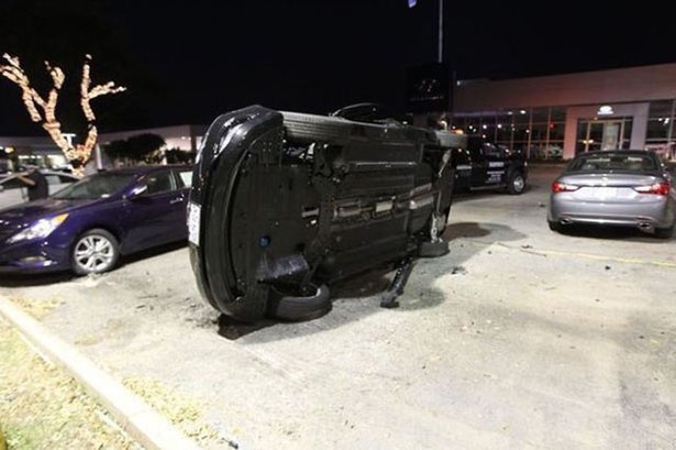 Car On Its Side 