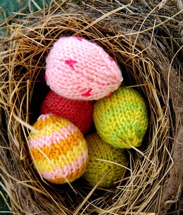 16. Knitted Easter Eggs