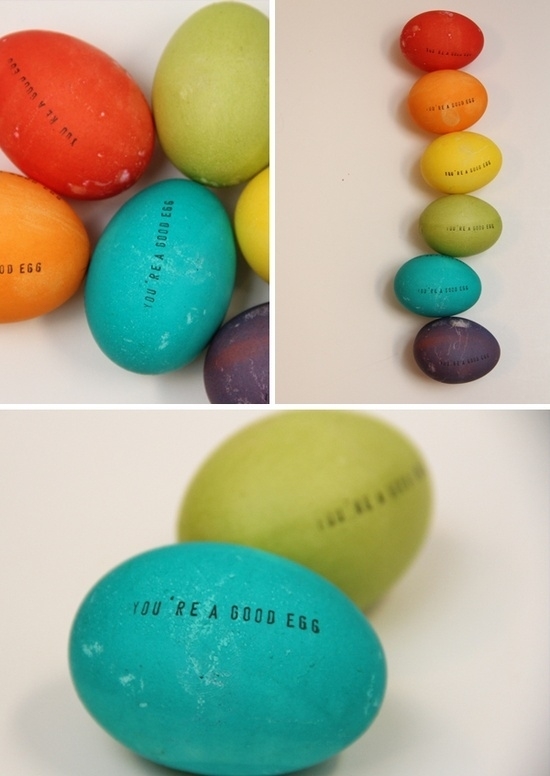 1. Stamped Easter Eggs