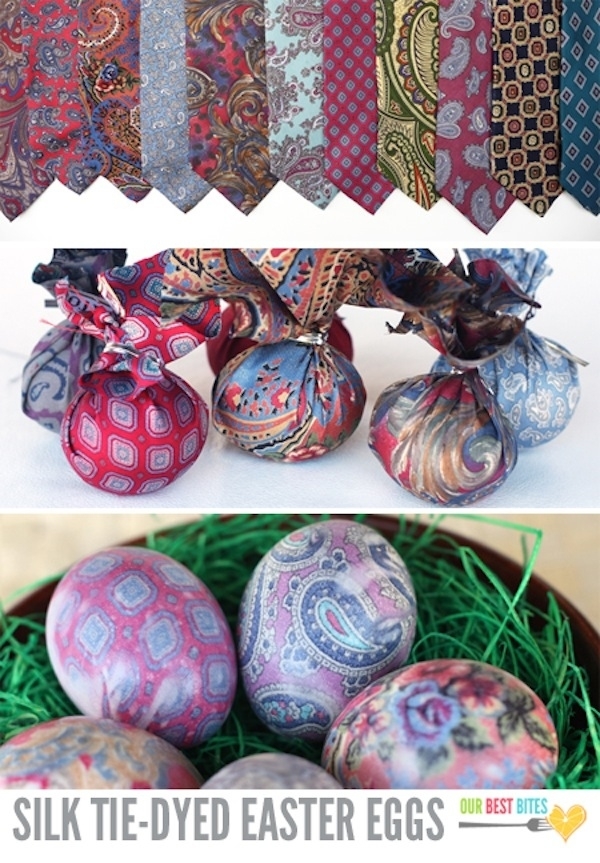 8. Silk-Tie-Dyed Easter Eggs