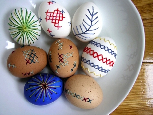 19. Embroidered Easter Eggs