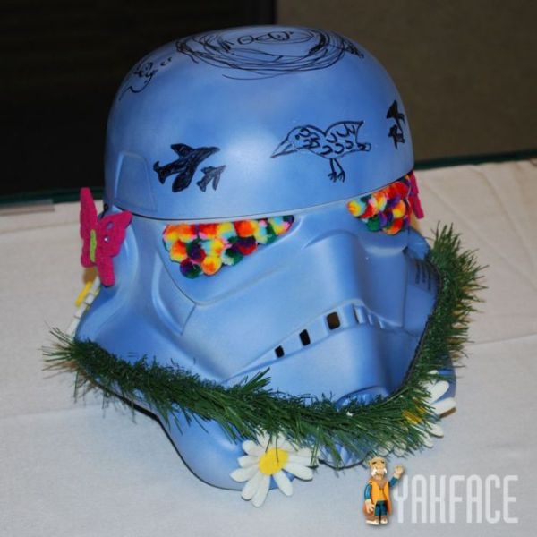 blue customized storm trooper helmets