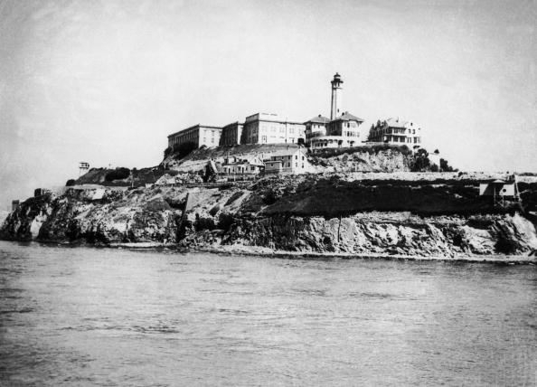 Alcatraz Penitentiary located in the San Francisco Bay 