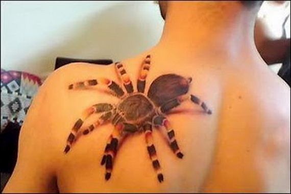 Giant 3D Spider Tattoo 