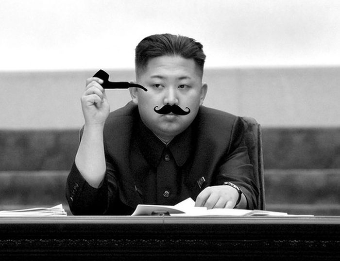 Kim Jong-Un Funny Mustache 