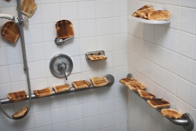 Make a shower toasty.