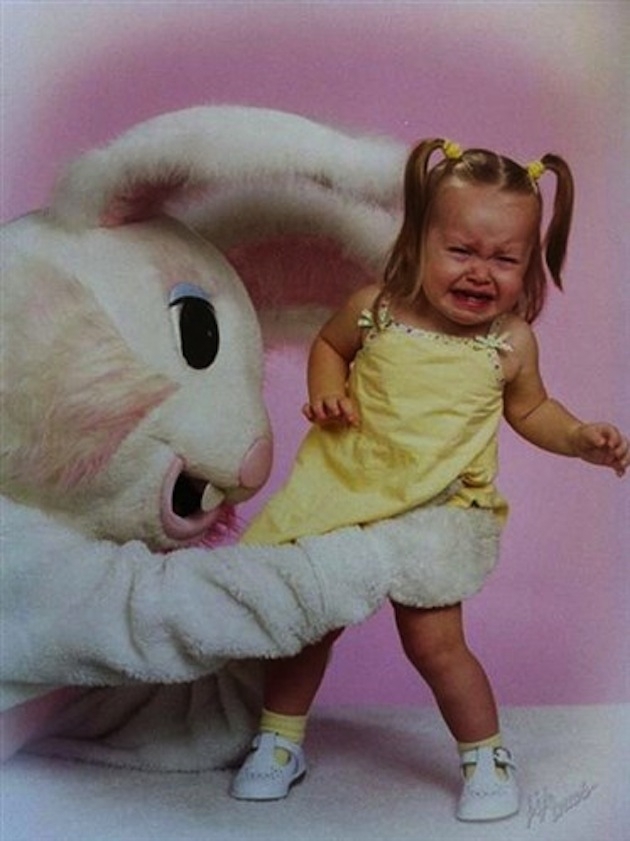 East Bunny Scaring A Child 