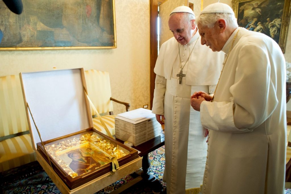 Pope Francis and Pope  Benedict XVI meet in Castel Gandolfo