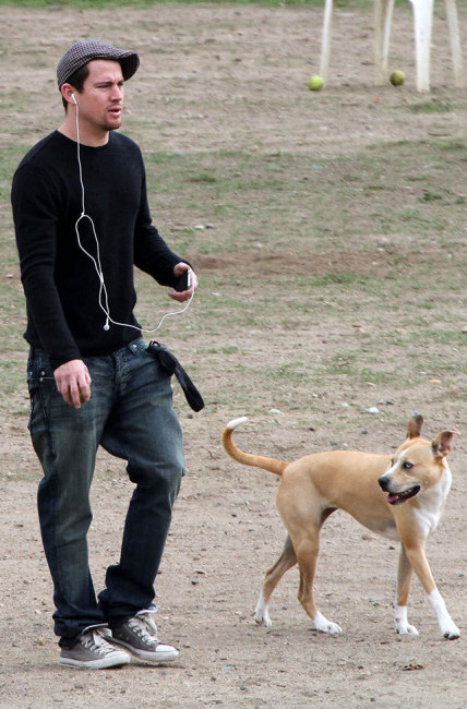 Channing Tatum with Puppy