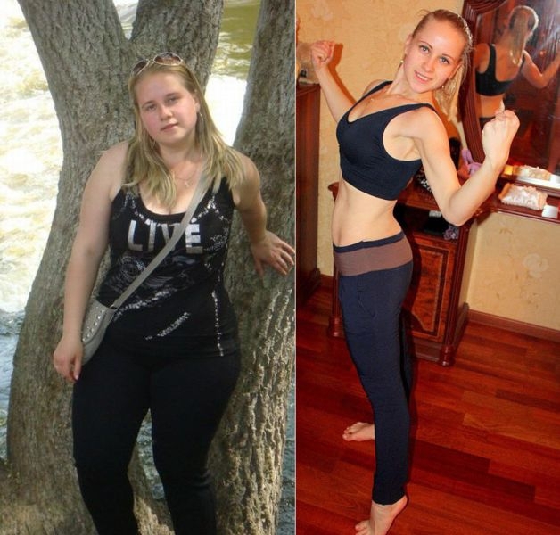 Before and After Her lifestyle Change 