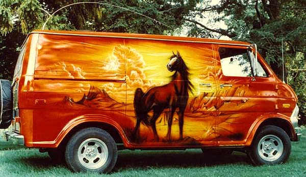 Wild Horses Van Art 