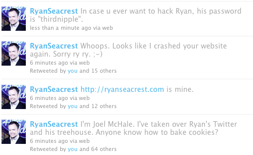 Joel McHale Hacks Ryan Seacrest's Twitter 