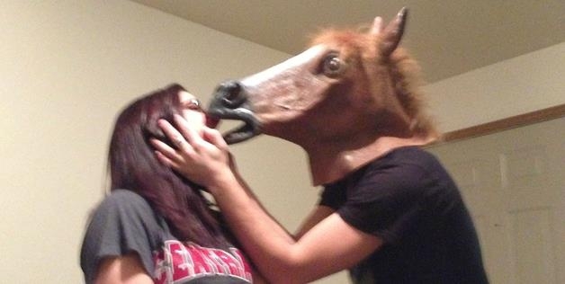 horse kiss? 