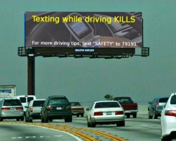 Text and drive irony 