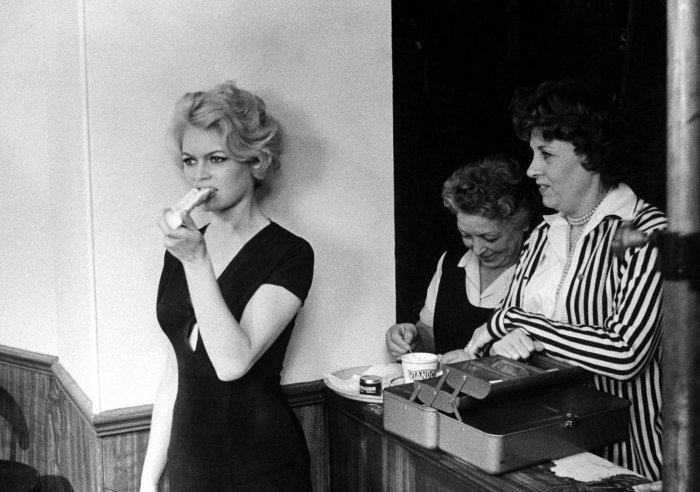  Brigitte Bardot takes a bite 