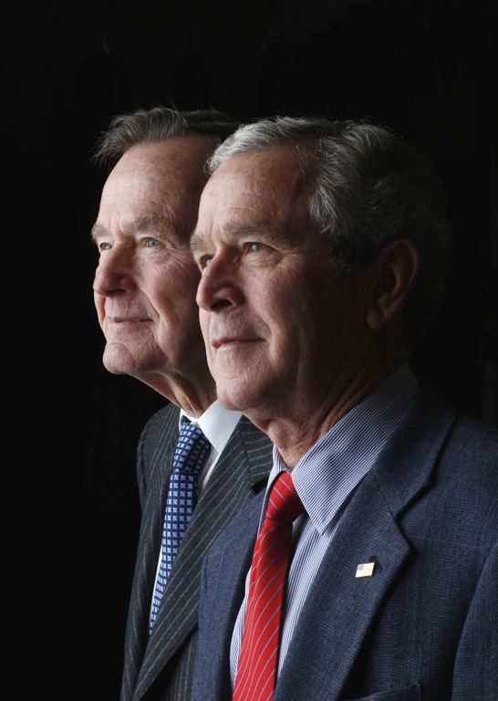 George W. Bush and His Father George H.W. Bush