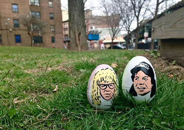 Hanksy Street Art On Easter Eggs 