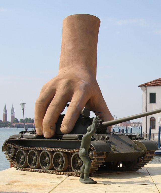 Playing With Tank Sculpture 