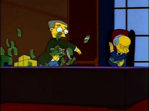 Simpsons money fight 