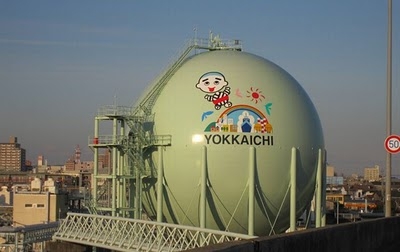 Colorful Gas Tanks In Japan