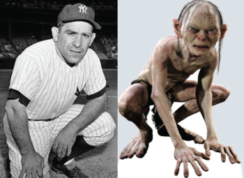 Yogi Berra and Gollum