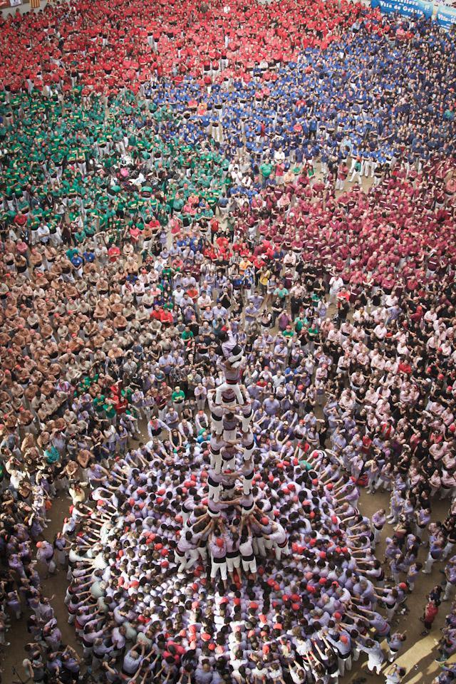 Human Tower Competition in Tarragona, Spain