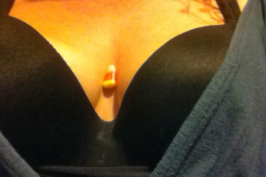 Candy Corn cleavage 