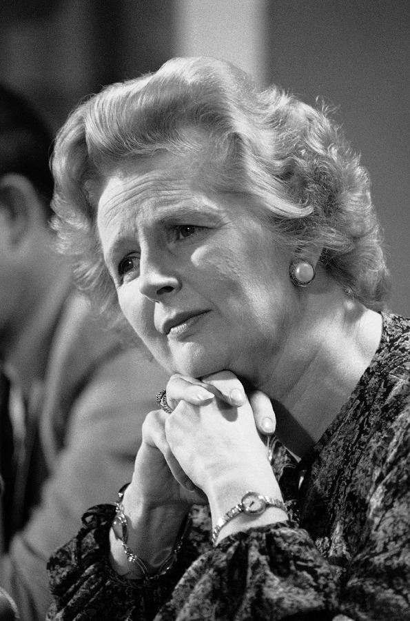  Margaret Thatcher Thinking hard 