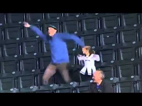 Dad Dancing With Kids At Stadium 