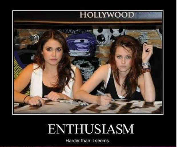 Kristen shows her enthusiasm