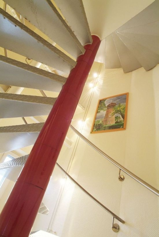 staircase in the water tower house