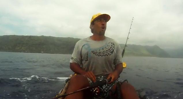 'Chompy The Shark' Tries To Steal Kayak Fisher's Catch