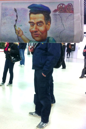 Fantastic Photobombs with Heads of Commuters Replaced by Newspaper Photos 