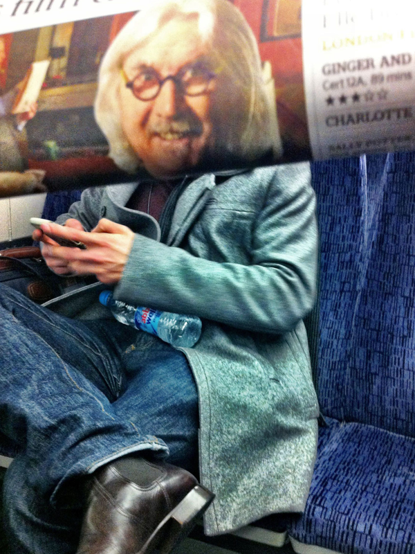 Fantastic Photobombs with Heads of Commuters Replaced by Newspaper Photos 