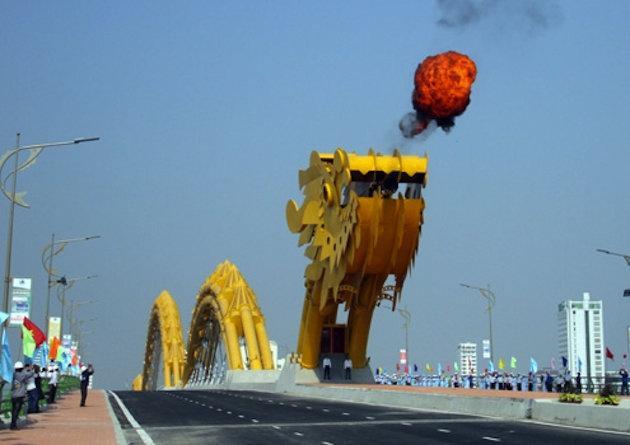 Fire-Breathing Dragon Bridge in Vietnam