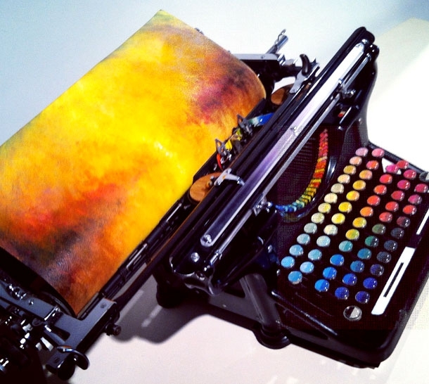 This Incredibly Cool Chromatic Typewriter Types Out Art 