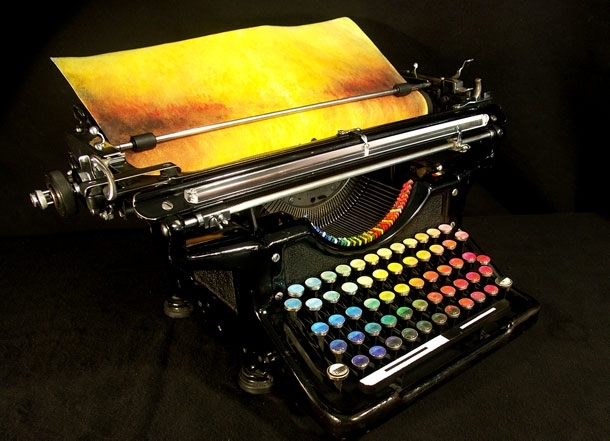 This Incredibly Cool Chromatic Typewriter Types Out Art 