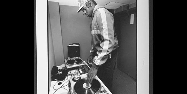Shaquille O'Neal DJing at a Louisiana State University dorm in 1991
