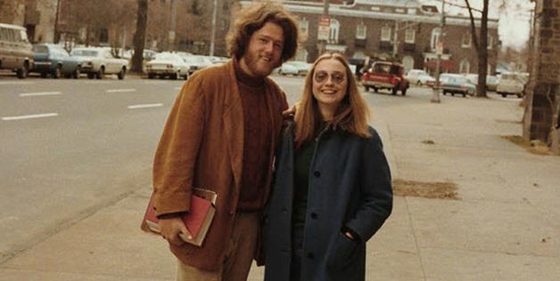 Hillary Rodham and Bill Clinton at Yale University in 1970.