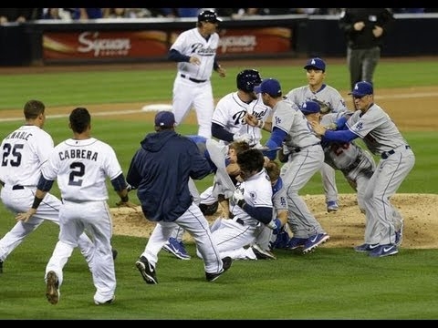 Los Angeles Dodgers vs San Diego Padres brawl | HD 