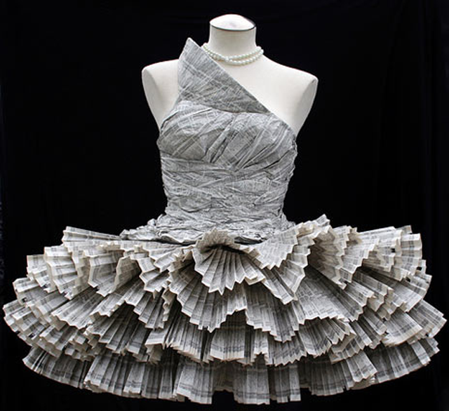Dress made from Telephone Book directory