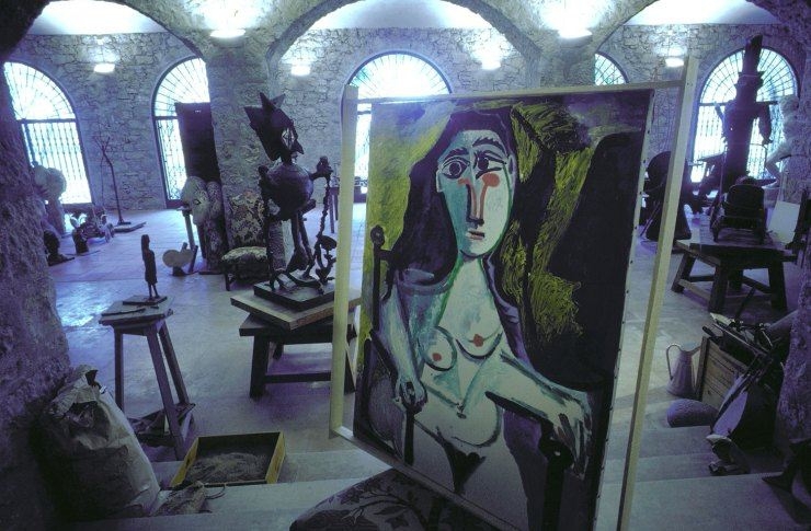 Interior of Picasso's workshop at Notre-Dame-de-Vie, Mougins, France, 1967