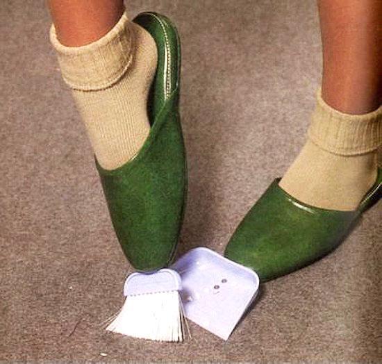 Slippers That Double Up As A Dustpan